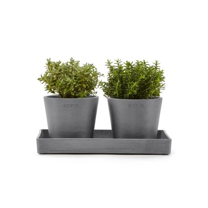 Ecopots Untersetzer Eckig Grau 25 Cm X 10 Cm X 2,5 Cm – Bild 3