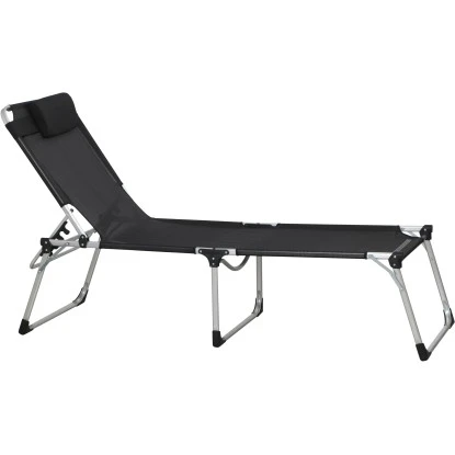 Siena Garden Dreibeinliege Sole Schwarz 214 Cm X 70 Cm X 45 Cm