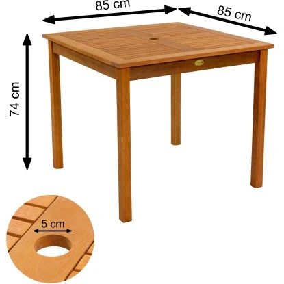 Indoba® Gartentisch Montana Quadratisch FSC® – Bild 8
