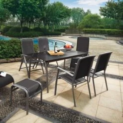 Relaxsessel Vigo Mit Verstellbarer Rückenlehne Und Fußstütze Textilen Schwarz