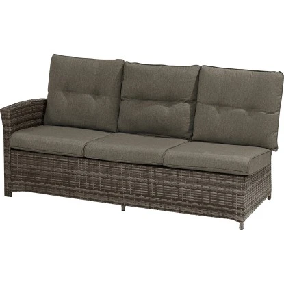 Lounge-Set Mit Esstisch Vermont 5-teilig Polyrattan Rechts Shadow Earth – Bild 4