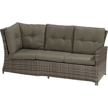 Lounge-Set Mit Esstisch Vermont 5-teilig Polyrattan Rechts Shadow Earth – Bild 3