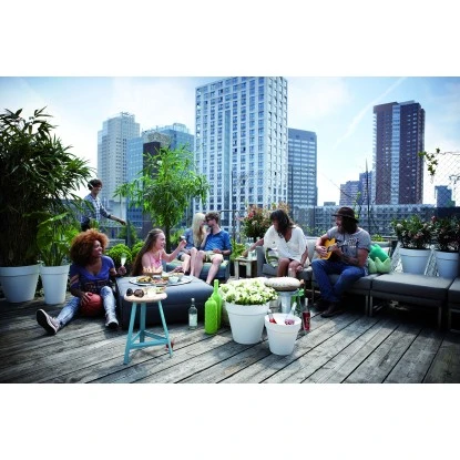 Elho Blumentopf Loft Urban Hoch Ø 28 Cm Weiß – Bild 3