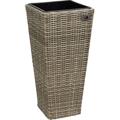 Gartenfreude Pflanzkübel Polyrattan Konisch 28 Cm X 28 Cm Naturfarben