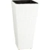 Gartenfreude Pflanzkübel Polyrattan Konisch 28 Cm X 28 Cm Weiß