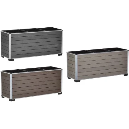 Gartenfreude Pflanzgefäß WPC Eckig 79 Cm X 27 Cm Braun – Bild 4