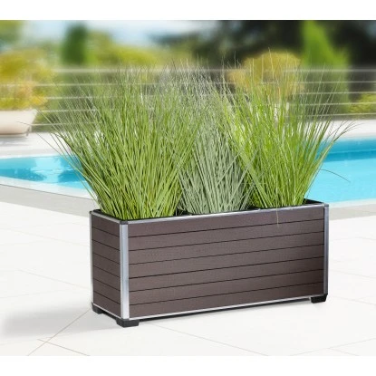 Gartenfreude Pflanzgefäß WPC Eckig 79 Cm X 27 Cm Braun – Bild 2