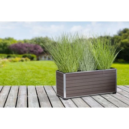 Gartenfreude Pflanzgefäß WPC Eckig 79 Cm X 27 Cm Braun – Bild 3