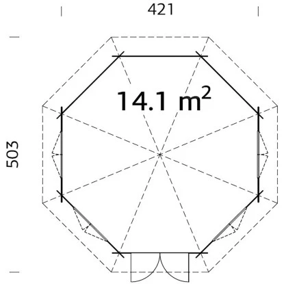Palmako Holz-Pavillon Hanna 421 Cm X 222 Cm – Bild 3