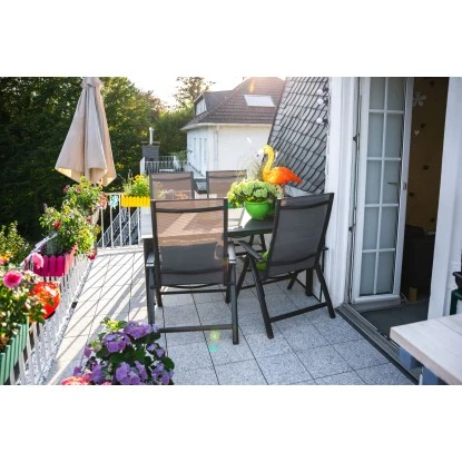 Klappsessel Pacora II Textilen Mit Verstellbarer Rückenlehne Schwarz – Bild 5