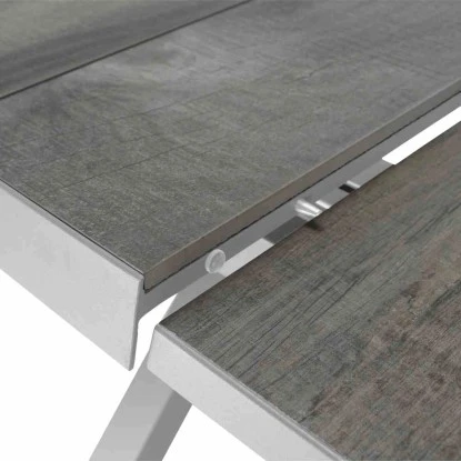 Siena Garden Sincro Ausziehtisch 200-260 Cm X 100 Cm X 77 Cm Weiß-Grau – Bild 5