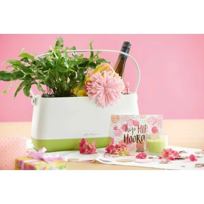 Lechuza Pflanzgefäß Yula Pflanztasche 38 Cm X 17 Cm X 33 Cm Weiß-Grün – Bild 3