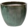 M Collections Pflanztopf Glasiert Egg Pot Ø 48 Cm X 41 Cm Grün