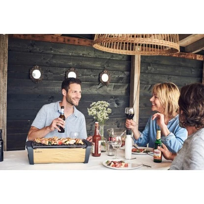 Enders®Holzkohle-Tischgrill Aurora Mirror Gold Raucharm Mit LED-Ambientelicht – Bild 9