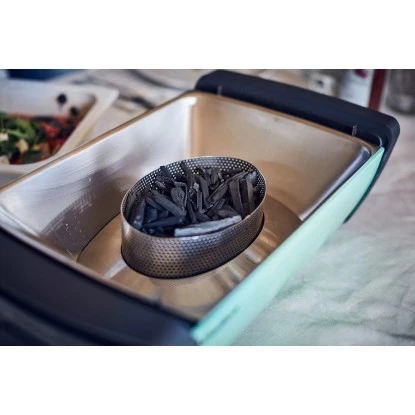 Enders®Holzkohle-Tischgrill Aurora Mirror Gold Raucharm Mit LED-Ambientelicht – Bild 5