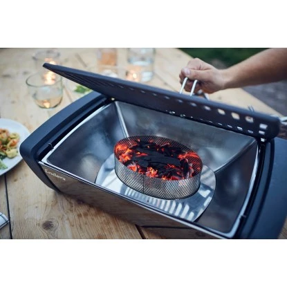 Enders®Holzkohle-Tischgrill Aurora Mirror Gold Raucharm Mit LED-Ambientelicht – Bild 8