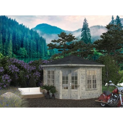 Palmako Holz-Pavillon Melanie Grau BxT: 330 Cm X 330 Cm Inkl.Fußboden – Bild 2