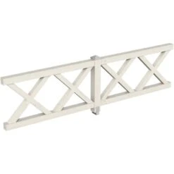 Skan Holz Brüstung Andreaskreuz 335 X 84 Cm Fichte Weiß