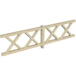 Skan Holz Brüstung Andreaskreuz 400 X 84 Cm Fichte Natur