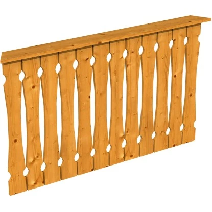 Skan Holz Brüstung Balkonschalung 150 X 96 Cm Fichte Eiche Hell