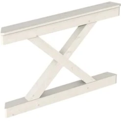 Skan Holz Brüstung Andreaskreuz 120 X 84 Cm Fichte Weiß