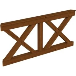 Skan Holz Brüstung Andreaskreuz 180 X 84 Cm Fichte Nussbaum