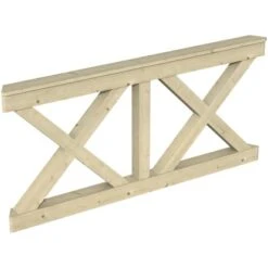 Skan Holz Brüstung Andreaskreuz 180 X 84 Cm Fichte Natur