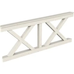 Skan Holz Brüstung Andreaskreuz 210 X 84 Cm Fichte Weiß