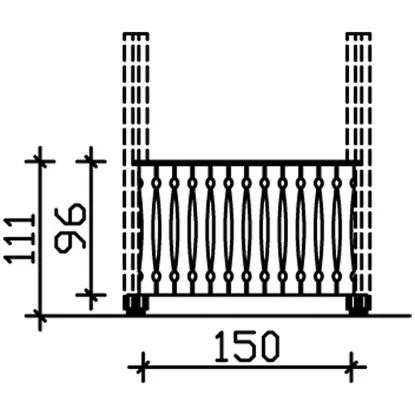 Skan Holz Brüstung Balkonschalung 150 X 96 Cm Fichte Eiche Hell – Bild 2