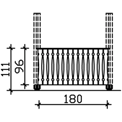 Skan Holz Brüstung Balkonschalung 180 X 96 Cm Fichte Schiefergrau – Bild 2