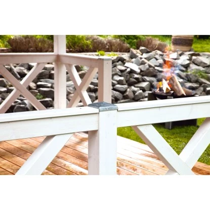 Skan Holz Brüstung Andreaskreuz 108 X 84 Cm Fichte Natur – Bild 3