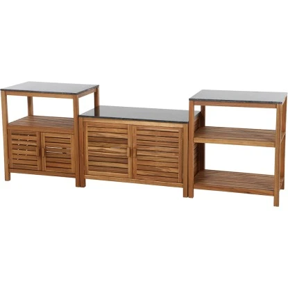 Siena Garden Riva Outdoor-kitchen Mittelteil Offen Granit Dunkelgrau Ca.52 X75cm – Bild 9