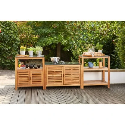 Siena Garden Riva Outdoor-kitchen Mittelteil Offen Granit Dunkelgrau Ca.52 X75cm – Bild 10