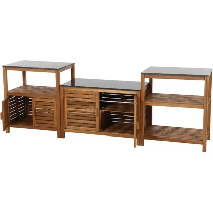 Siena Garden Riva Outdoor-kitchen Mittelteil Offen Granit Dunkelgrau Ca.52 X75cm – Bild 7