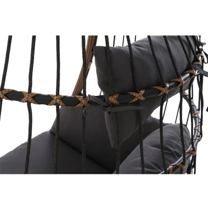 Siena Garden Salerno Hängekorb Schwarz - Natur Gestell Stahl – Bild 10