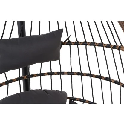 Siena Garden Salerno Hängekorb Schwarz - Natur Gestell Stahl – Bild 11