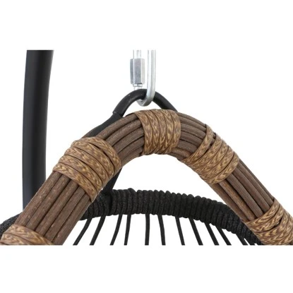 Siena Garden Salerno Hängekorb Schwarz - Natur Gestell Stahl – Bild 12