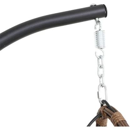 Siena Garden Salerno Hängekorb Schwarz - Natur Gestell Stahl – Bild 13