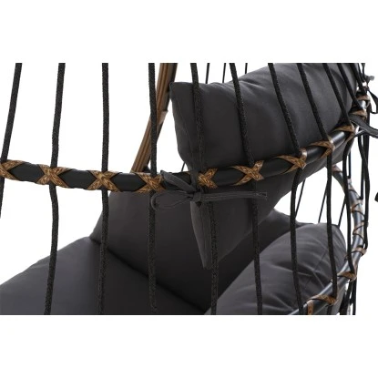 Siena Garden Salerno Hängekorb Schwarz - Natur Gestell Stahl – Bild 15