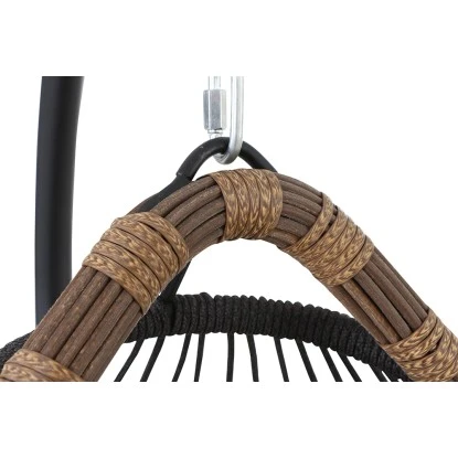 Siena Garden Salerno Hängekorb Schwarz - Natur Gestell Stahl – Bild 17