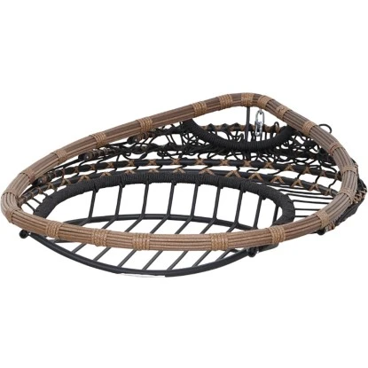 Siena Garden Salerno Hängekorb Schwarz - Natur Gestell Stahl – Bild 5