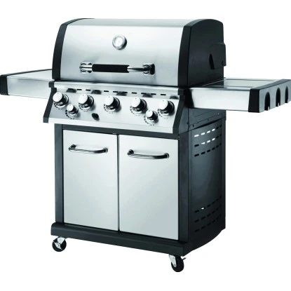 El Fuego Gasgrill Bellevue 5 Brenner Mit Seiten- Und Infrarotbrenner Silber