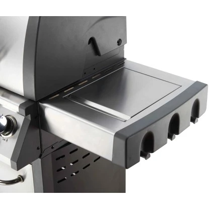 El Fuego Gasgrill Bellevue 5 Brenner Mit Seiten- Und Infrarotbrenner Silber – Bild 3