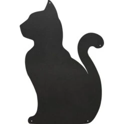 KalaMitica Metallplatte Katzen-Form 56 Cm X 38 Cm Anthrazit