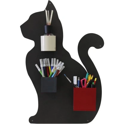 KalaMitica Metallplatte Katzen-Form 56 Cm X 38 Cm Anthrazit – Bild 2