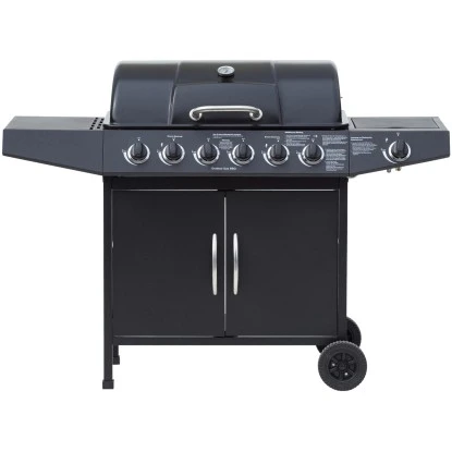 El Fuego Gasgrill Dayton 6-Brenner + Seitenbrenner Schwarz Ca. 133 X 97 X 54 Cm