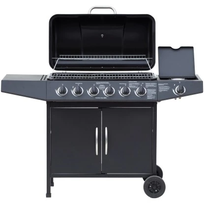 El Fuego Gasgrill Dayton 6-Brenner + Seitenbrenner Schwarz Ca. 133 X 97 X 54 Cm – Bild 2