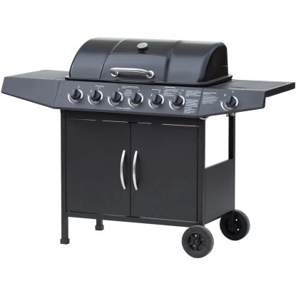 El Fuego Gasgrill Dayton 6-Brenner + Seitenbrenner Schwarz Ca. 133 X 97 X 54 Cm – Bild 3