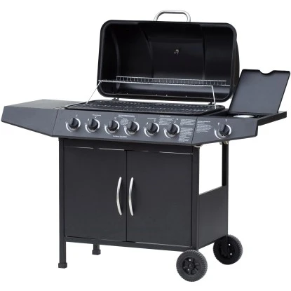 El Fuego Gasgrill Dayton 6-Brenner + Seitenbrenner Schwarz Ca. 133 X 97 X 54 Cm – Bild 4