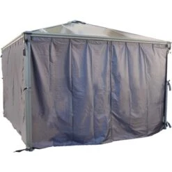 Palram - CanopiaVorhangset Für 3 - 4m Pavillons Anthrazit